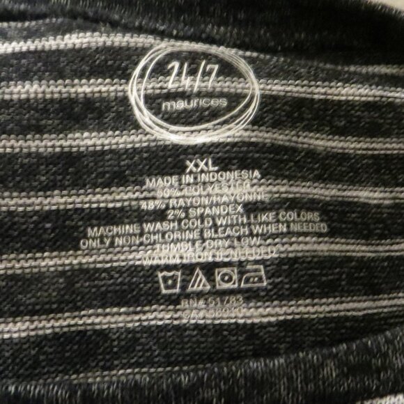 Maurices Women's Long Sleeve Criss Cross Cold Shoulder Striped Top Size XXL - Picture 7 of 7